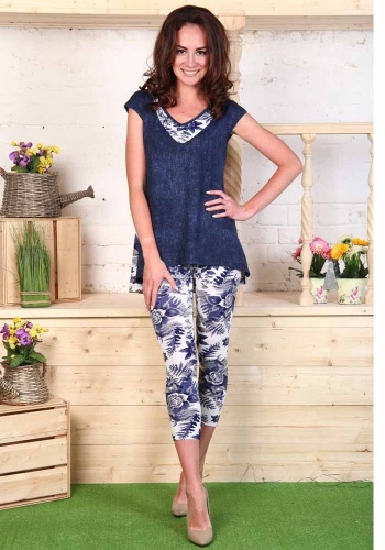 Состав:
Вискоза 95%
Лайкра 5%
	Комплект женский.

Обратите внимание: расцветка товара на сайте может отличаться от фактической расцветки. Оптовый склад оставляет за собой право поставить товар любого цвета, который имеется на данный момент.	