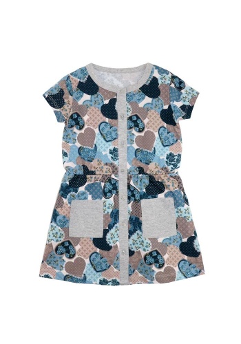 Состав:
Кулирка
Хлопок 100%
	Детский халат на пуговицах, с карманами. 