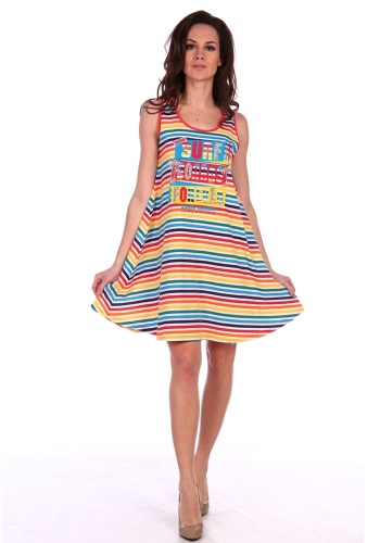 Состав:
Кулирка
Хлопок 100%
	Женский туника из набивного полотна с рисунком. 

Обратите внимание: расцветка товара на сайте может отличаться от фактической расцветки. Оптовый склад оставляет за собой право поставить товар любого цвета, который 