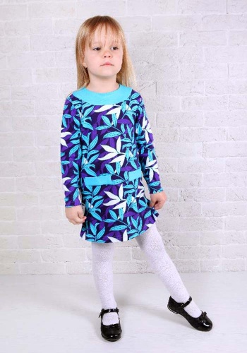 Состав:
Интерлок 
Хлопок 100%
	Платье для девочки с длинными рукавами. Прекрасный выбор для прохладной погоды.