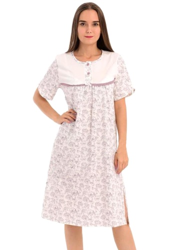 Состав:
Хлопок 100%.
	Женская ночная сорочка. 

Обратите внимание: расцветка товара на сайте может отличаться от фактической расцветки. Оптовый склад оставляет за собой право поставить товар любого цвета, который имеется на данный момент.	