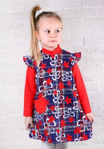 Состав: 
Футер
Хлопок 100%
	Платье для девочки с длинным рукавом.