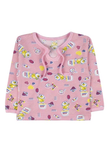 Состав:
Кулирка
Хлопок 100%
	Кофточка ясельная на завязках спереди, длинный рукав.