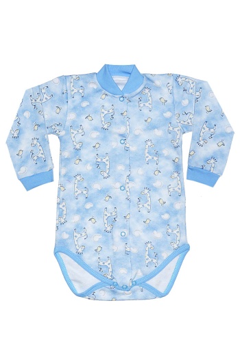 Состав:
Футер
Хлопок 100%
	Детское боди на кнопках с воротничком, длинный рукав. 