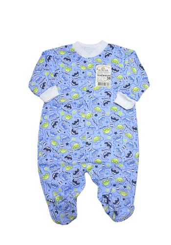 Состав:
Футер
Хлопок 100%
	Детский комбинезон с длинным рукавом на кнопках. 