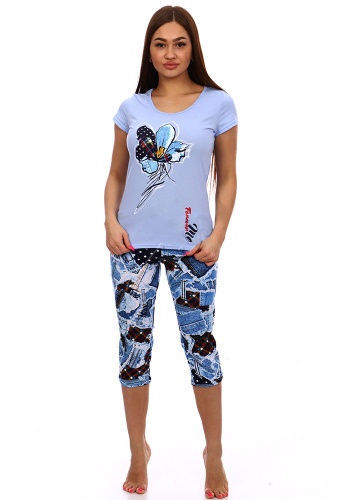 Состав:
Кулирка
Хлопок 100%
	   Женская пижама 