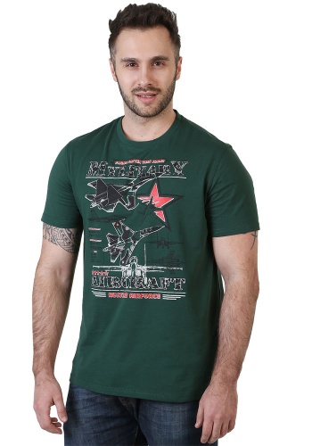 Состав: 

Хлопок 100%

	Футболка полуприлегающего силуэта с коротким втачным рукавом, на полочке принт. Круглая горловина обработана обтачкой. Низ изделия и низ рукавов обработаны швом 