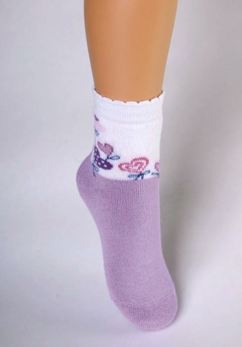 Состав: 
Хлопок 86%, 
Полиамид 13%, 
Эластан 1%
	Плюшевые носки с рисунком для девочки.