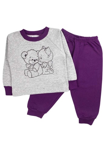 Состав:
Футер
Хлопок 100%
	Пижама детская с длинным рукавом.