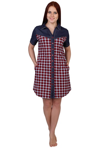 Состав:
Кулирное полотно 
Хлопок 100%
	Халат женский 