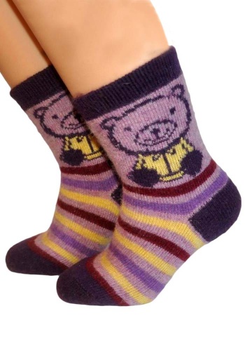 Состав: 
Ангора: 50%, 
Полиамид: 20%, 
Акрил: 30%.
	Носки детские ангора с рисунком 