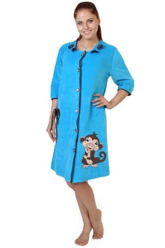 Состав:
Велюр
Хлопок 80%, 
ПЭ 20%
	Халат женский 