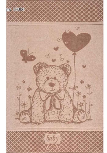 Ткань: Махра
Состав: 
Хлопок 100% 
Размер: 100х150
	Детское полотенце махровое пестротканое 