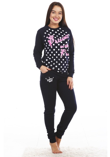 Состав:
Интерлок
	Костюм женский состоит из толстовки и брюк.