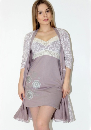 Состав: 
Хлопок 100% 
	Пеньюар женский.