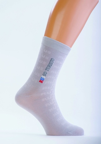 Состав: 
Хлопок 65%, 
Полиамид 33%, 
Эластан 2%
	Мужские носки из коллекции VNOSKAX.RU, летний вариант с тематическим юмором.