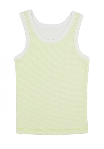 Состав:
Интерлок
Хлопок 100%
	Детская майка из узорчатого полотна. Цвета ассорти. 