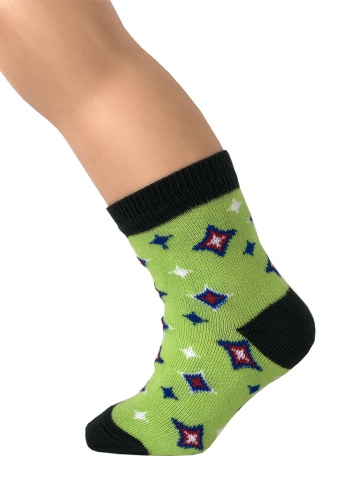 Состав:
Хлопок – 76%
ПА – 20%
Эластан – 4%
        Носки детские демисезонные для мальчиков и девочек с ярким принтом