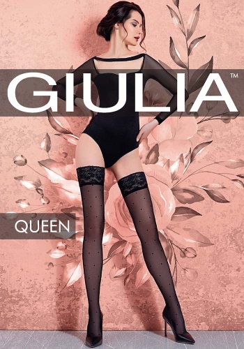 Состав:
Полиамид 91%
Эластан 9%
      Тонкие фантазийные чулки с оплетенным эластаном, плотностью 20 ден. У модели укрепленный мыс и кружевная силиконовая коронка, вся нога украшена тканым узором 