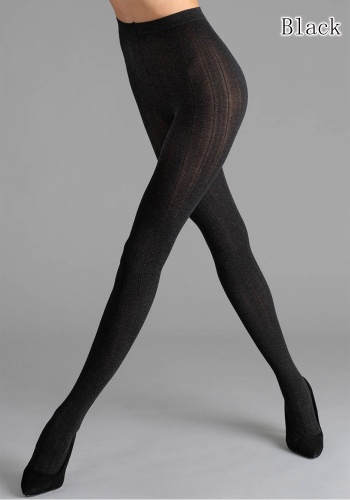Состав:
Вискоза 52%
Полиамид 44%
Эластан 4%
    Мягкие и теплые колготки плотностью 180 ден, выполненные из 3D вискозы с геометрическим узором 