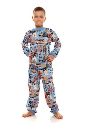 Состав:
Кулирка 
Хлопок 100%
	Пижама для мальчика с длинными рукавами. Манжетики на рукавах и на штанинах снизу. 