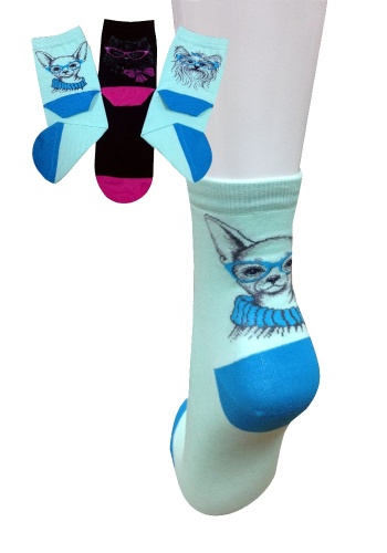 Состав:
Хлопок 67%
Полиэфир 30%
Эластан 3%
	Женские носки с 