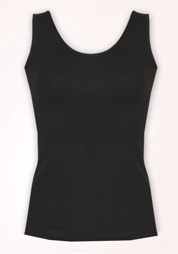 Состав:
Хлопок: 95 %, 
Эластан: 5%.
	Красивая женская майка от фирмы Donella черного цвета. Она изготовлена из высококачественного хлопка. Выполнена в облегающем стиле без рукава.
