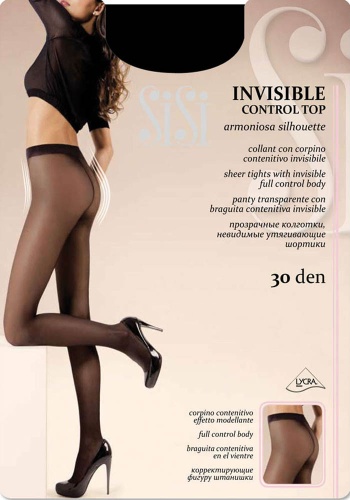 Состав:
Полиамид 83%, 
Эластан 17%
	Эластичные шелковистые колготки с корректирующим эффектом плотностью 30 ден с добавлением лайкры двойной обкрутки. Модель имеет невидимые шортики с утягивающим действием в области живота и ягодиц, комфортные плос