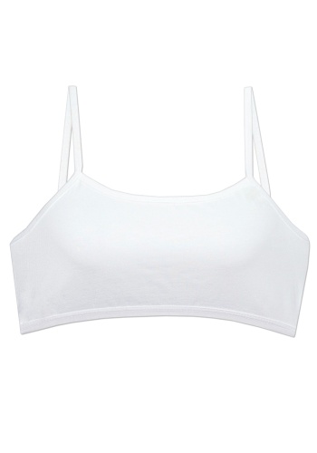 Состав:
Хлопок 95%
Эластан 5%
	Детское бюстье для девочки на тонких бретелях. 