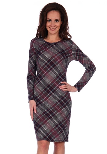 Состав:
Милано
Полиэстер 100%
	Классическое платье  приталенного силуэта, длиной чуть выше колена.  По переду нагрудная выточка. На спинке средний шов. Рукав втачной, длинный.

Обратите внимание: расцветка товара на сайте может отличаться от фа