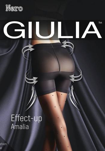 Состав:
Полиамид 87%
Эластан 13%
	Прозрачные фантазийные колготки с эластаном двойной обкрутки, плотностью 40 ден, с уплотненными корректирующими шортами, широким комфортным поясом, плоскими швами и ластовицей. Вся нога модели украшена тканым узоро