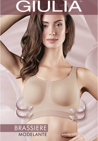 Состав:
Полиамид 88%
Эластан 12%
	Моделирующий топ из плотной микрофибры, парфюмированный, с широкими бретелями. Придает красивую форму груди благодаря специальным поддерживающим чашечкам.