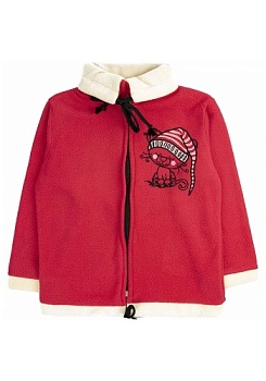 Состав:
Флис
Хлопок 100%
	Куртка на молнии, с аппликацией, воротник- стойка.