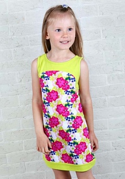 Состав:
Кулирка
Хлопок 100%
	Платье для девочки. Без рукава.