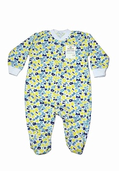 Состав:
Кулирка
Хлопок 100%
	Детский комбинезон с длинным рукавом на кнопках. 