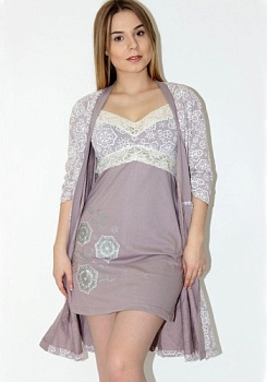 Состав: 
Хлопок 100% 
	Пеньюар женский.