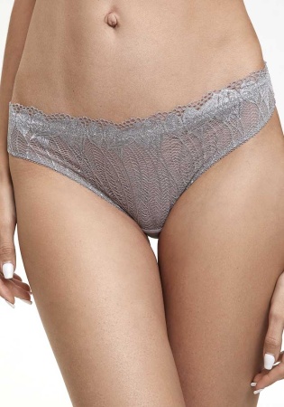 Состав:
Эластичное кружево
ПА 90%
ПУ 10%
Эластичная сетка
ПА 88%
ПУ 12%
Ластовица: 100% хлопок
	Женские трусики-стринги. Выполнены из эластичноой сетки и кружева с рисунком 