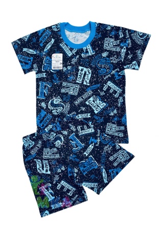 Состав: 
Кулирка
Хлопок 100%
   Детский комплект для мальчика, состоит из футболки и шорт. 