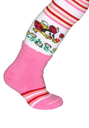 Состав: 
Хлопок 73%
Полиамид 25%
Эластан 2%
	Комфортные детские колготки для мальчиков и девочек с очень яркими рисунками. На паголенке имитация носочка.