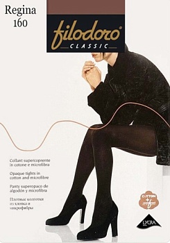 Состав:
Хлопок 66%, 
Полиамид 30%, 
Эластан 4%
   Колготки плотностью 160 ден, внутри из хлопка, снаружи из микрофибры. Плоский шов, без трусиков, с ластовицей.