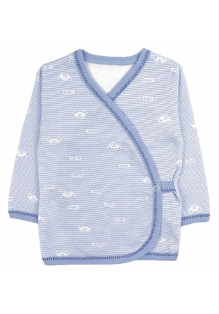 Состав:
Футер
Хлопок 100%
	Распашонка на запах, на кнопке.