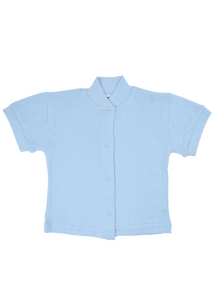 Состав:
Перфорация
Хлопок 100%
	Кофточка на кнопочках, с коротким рукавом.