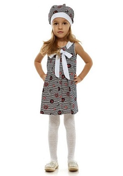 Состав:
Кулирка
Хлопок 100%
	Платье для девочки. Без рукава.