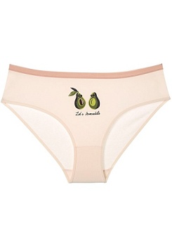 Состав:
Хлопок 95%
Эластан 5%
        Женские трусы-баталы со средней посадкой. Выполнена в двух вариантах: из однотонной и принтованной ткани. Пояс выполнен из ткани контрастного цвета. 