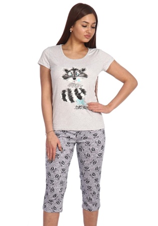 Состав:
Кулирка
Хлопок 100%
	   Женская пижама 