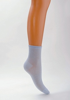 Состав: 
Хлопок 81%, 
Полиамид 18%, 
Эластан 1%
	Женские летние носки с сетчатым переплетением.
