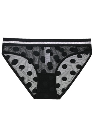Состав:
Нейлон   88% 
Эластан 10%
   Стильные, красивые, женские трусы в горох.