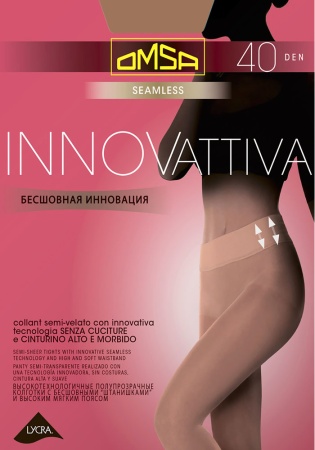 Состав:
Полиамид 86%
Эластан 14%
	Прозрачные колготки плотностью 40 den,  с бесшовной верхней частью (цельновязанные - без центрального соединительного шва). С регулируемой посадкой благодаря широкому эластичному поясу (6,5 см.) с 3D вязкой. Идеаль