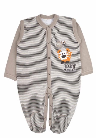 Состав:
Интерлок
Хлопок 100%
	Детский комбинезон  с пуговицами. Рисунок и цвета ассорти. 