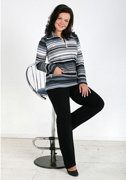 Состав: 
Футер с лайкрой 
Хлопок 50%, 
Полиэстер 45%, 
Лайкра 5% 
	Классичекие прямые брюки без карманов, слегка заужены к низу из футера с лайкрой на поясе с резинкой.